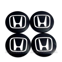 Наклейка на колпак диска колесного Honda D60 черн.металл 4шт