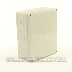 Коробка распаячная 240х195х90мм,крышка,IP55,мон. плата,каб. ввод. d28-3 шт.,d37-2 шт.,TDM