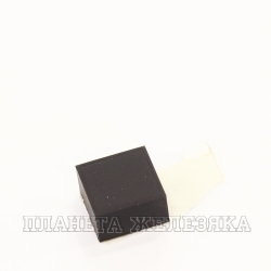Ножка приборная 11.0х11.0х6.0мм квадратная самоклеящаяся черная резина