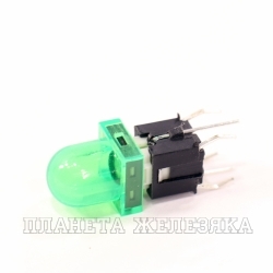 Микровыключатель тактовый PB6146L-3 зеленая подсветка