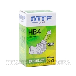 Автолампа 12V HB4 55W P22d MTF LONG LIFE