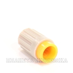 Ручка приборная 8.0х17.0мм круглая с индикаторной линией пластик серая с оранжевой вставкой