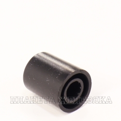 Ручка приборная 14.0х18.0мм круглая с индикаторной точкой пластик черная