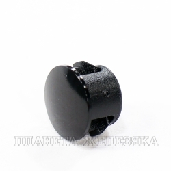 Заглушка приборная 6.4х7.6х5.6х1.6мм круглая пластик черная