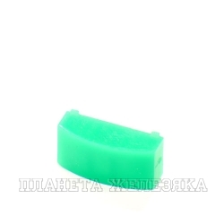 Колпачок кнопки 12.4х5.7/2.0х3.7мм прямоугольный пластик зеленый