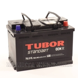 Аккумулятор TUBOR Standart 70а/ч обр.пол пуск.ток 600A
