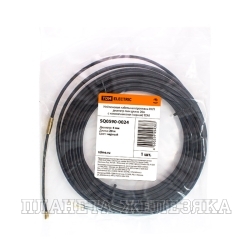 Протяжка кабеля 20м d=4.0мм с наконечниками черная TDM
