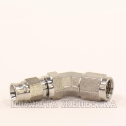 Фитинг KB (F) 45°биконический (3/8X24UNF) под PTFE рукав AN3 - нерж.