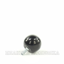 Ручка-шар М6х30х15 вращающаяся бакелит черная