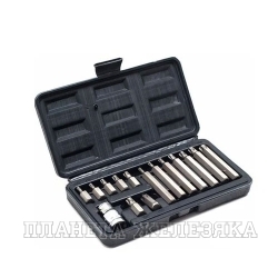 Набор бит 15 пр.TORX T20-T55 с адаптером 1/2" в кейсе СЕРВИС КЛЮЧ