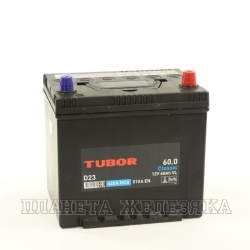 Аккумулятор TUBOR Asia Classic 60А/ч D23 обратная полярность пуск.ток 510A