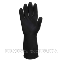 Перчатки латексные черные р.10(XL) Acid КЩС-2 JETA SAFETY