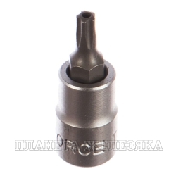 Головка-бита TORX PLUS TS20H L=32мм 1/4" 5 лучей с отверстием FORCE