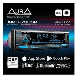 Автомагнитола AURA AMH-79DSP USB-ресивер, RGB подсветка