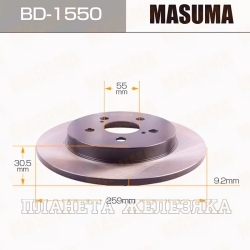 Диск тормозной TOYOTA Matrix,Prius,Verso-S,LEXUS CT200H задний MASUMA (к-т 2шт)