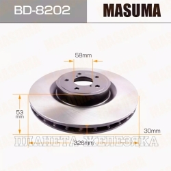 Диск тормозной SUBARU Forester,Impreza передний MASUMA (к-т 2шт)