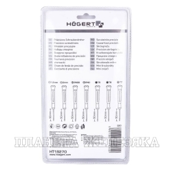 Набор отверток 7 пр.TORX/PH/SL часовых в кейсе, блистер HOEGERT