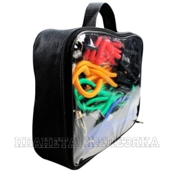 Жгут крепежа багажа 0.25-1.0м D=4-8мм 22шт с крюками в сумке HITCH