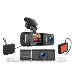 Видеорегистратор KazEr Flash GPS 2 камеры Full HD