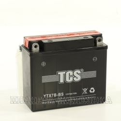 Аккумулятор для мотоциклов TCS 12V 7а/ч AGM YTX7B-BS обр.пол.cухоз.+электр