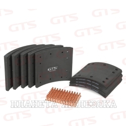 Накладка тормозной колодки ROR стандарт 419x178 (96 отв.:6.35x15.9-L10/93685) GTS Spare Parts
