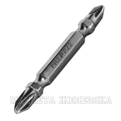 Бита двусторонняя PH2/PZ2 L=60мм 1/4" 2шт блистер Профи ПРАКТИКА