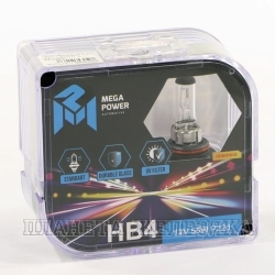 Автолампа 12V HB4 55W P22d MEGAPOWER БОКС (2шт.) Standart