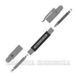 Отвертка карманная для точных работ с сменными 2-х сторонними стержнями, блистер THORVIK