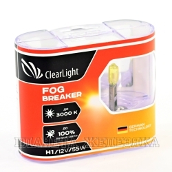 Автолампа 12V H1 55W P14.5s CLEARLIGHT FogBreaker 2шт