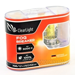 Автолампа 12V H4 60/55W P43t CLEARLIGHT FogBreaker 2шт