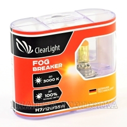Автолампа 12V H7 55W PX26d CLEARLIGHT FogBreaker 2шт