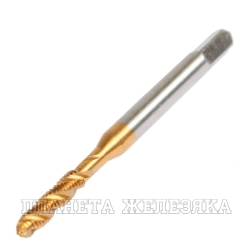 Метчик спиральный машинный М3х0.5 однопроходный TiN ANROKEY