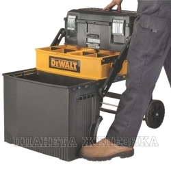 Ящик для инструментов тележка 730х390х530мм модульный пластиковый DEWALT