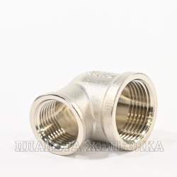 Уголок переходной F3/4"-F1/2" никелированная латунь MASTERPROF