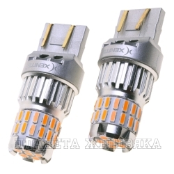 Автолампа 12V W21/5W XENITE TP3012Y DRL желтая светодиодная 2шт