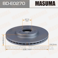 Диск тормозной BMW 2,X1,MINI Countryman передний MASUMA (к-т 2шт)