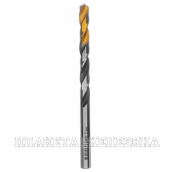 Сверло по металлу 7.0х109мм блистер Р6М5 Golden Tip DENZEL