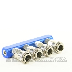 Коллектор G1/4 х 4вых.(розетка БРС) ду7