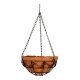 Кашпо подвесное с орнаментом, с кокосовой корзиной, диаметр 25 см// Palisad