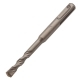 Бур по бетону, двойная спираль, Cobalt W-tip, 8x110 мм, SDS PLUS// Denzel