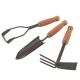 Набор садового инструмента, деревянные рукоятки, 3 предмета// Palisad