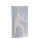 Наклейка Большой теннис 8х12см цвет белый