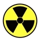 Наклейка Радиация виниловая 12*12см