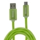 Кабель micro USB 1м. зеленый с подсветкой WIIIX