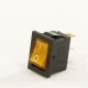 Выключатель клавишный 12V 15А ON-OFF желтый с подсветкой mini REXANT