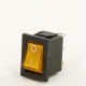 Выключатель клавишный 250V 6А ON-OFF желтый с подсветкой mini REXANT