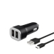 Устройство зарядное для мобильных устройств Deppa 2 USB 2.4А + кабель micro USB, черный