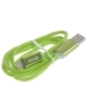 Кабель 8-pin-USB 1м. Apple зеленый с подсветкой WIIIX