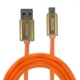 Кабель micro USB 1м. оранжевый с подсветкой WIIIX