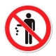 Наклейка Знак Не мусорить пленка 100х100мм